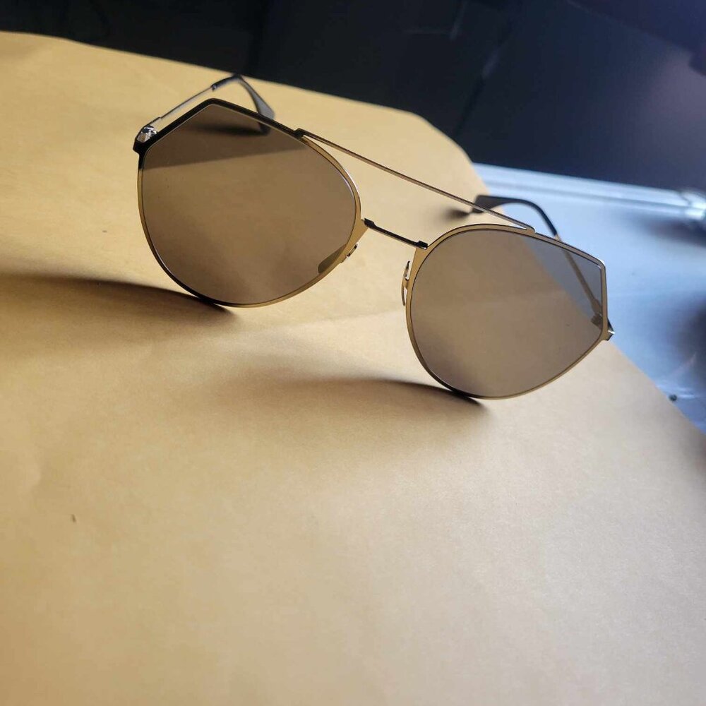 Fendi Grey Eyeline Pilot Sunglasses
